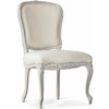 Cream leather dining chair